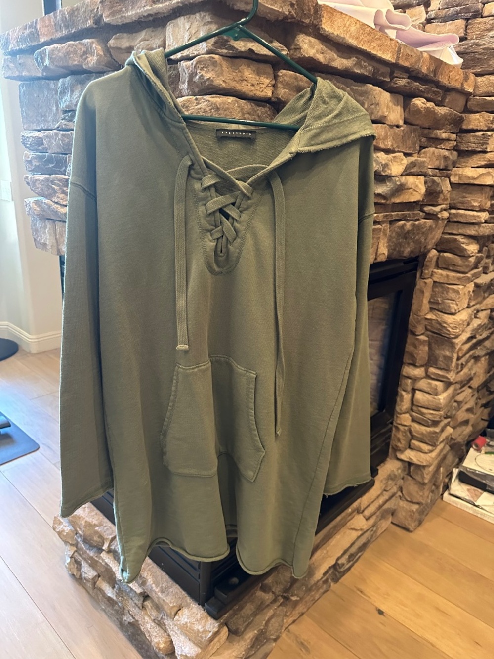 Dark green sweatshirt dress